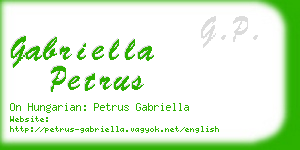 gabriella petrus business card